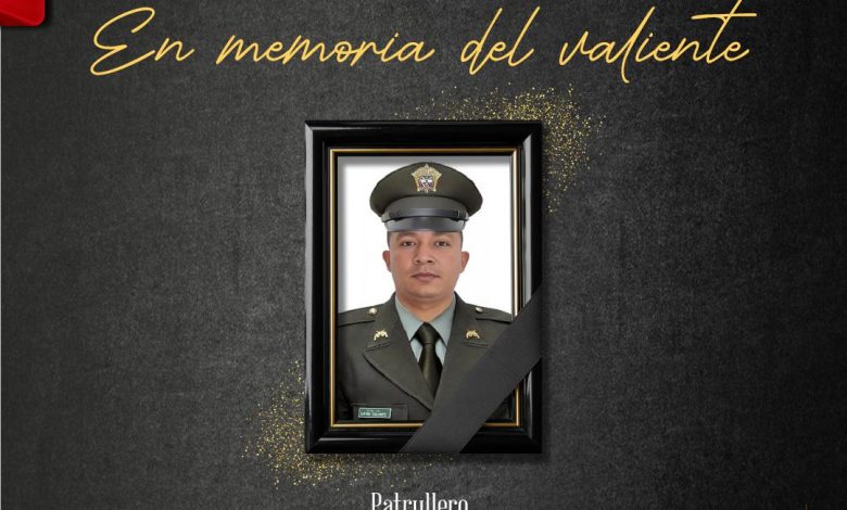 Patrullero Lenin Suárez. Foto/Policía Antioquia