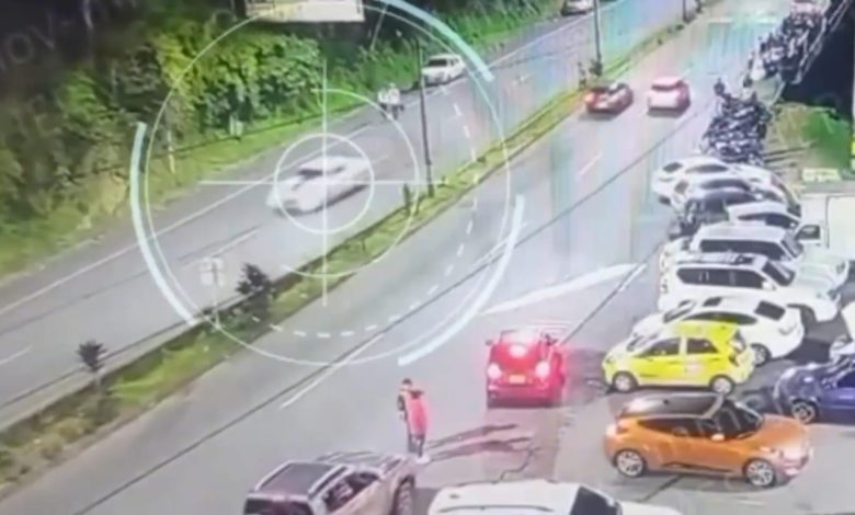 Vehículo perseguido por las cámaras de seguridad. Foto/ Secretaría de Movilidad Medellín