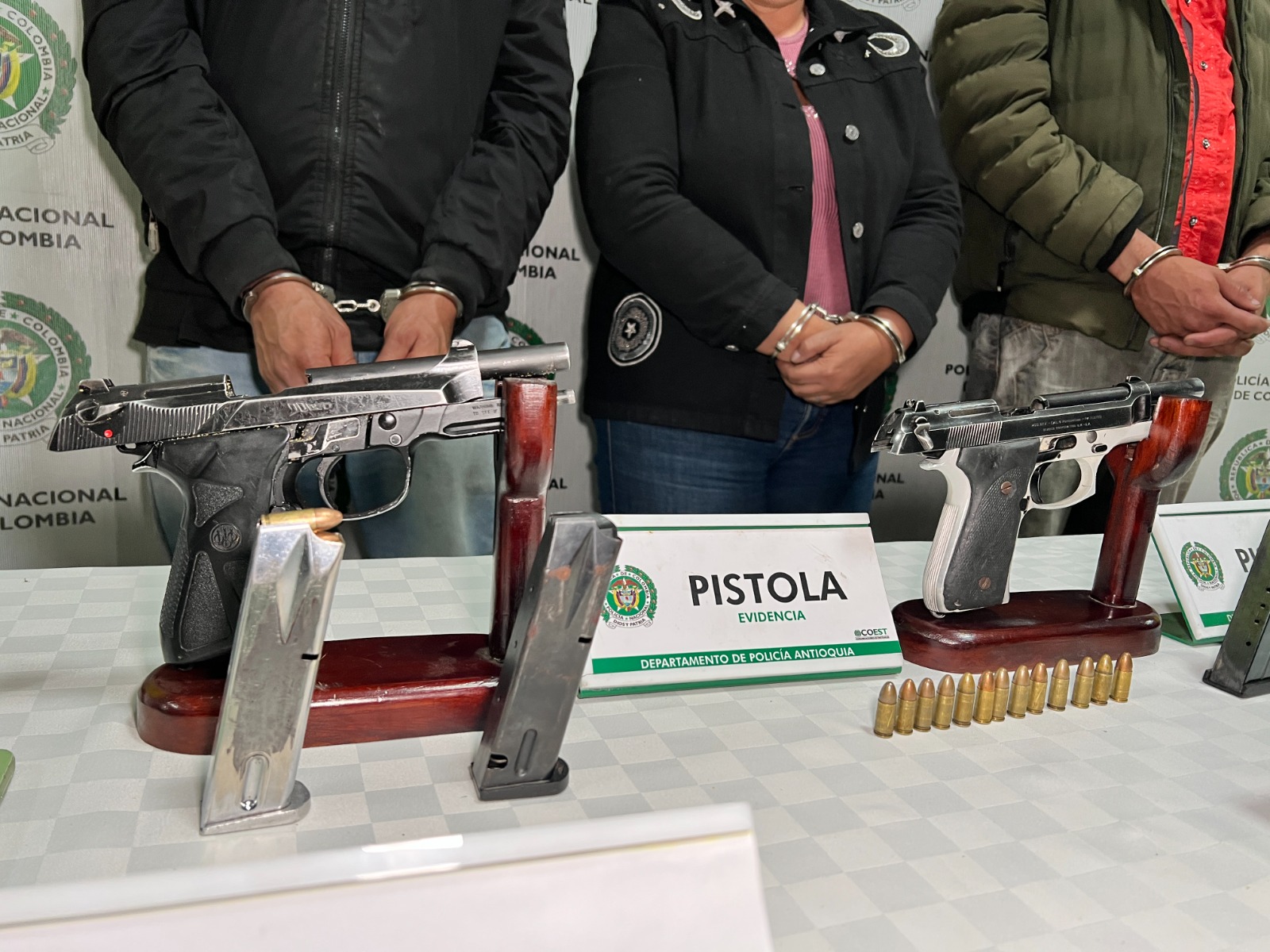 Capturados Foto/Policía Antioquia