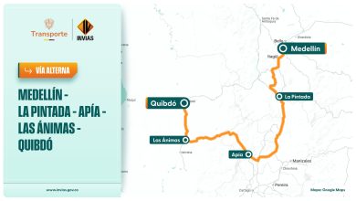 Habilitado corredor entre las 6:00 a.m. a 10:00 a.m. en paso alterno. Foto/ Invías