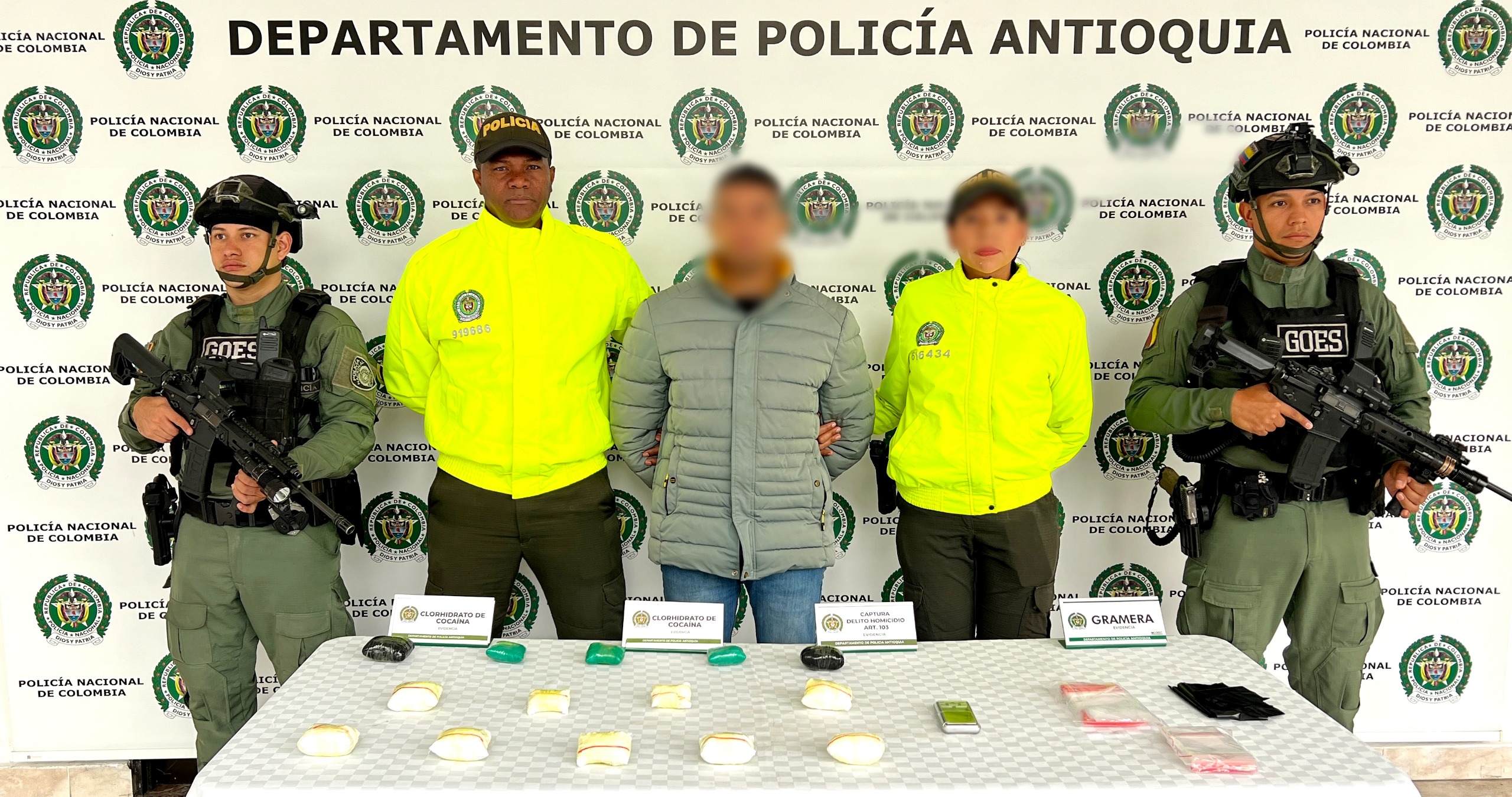 Alias “Keny”. Foto/Policía Antioquia