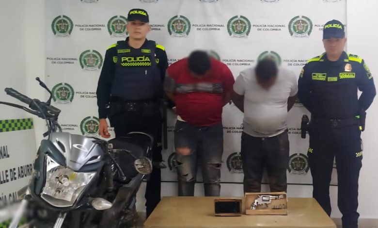 Capturados en Caldas, Antioquia. Foto/ Policía Mteropolitana