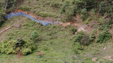 Así está la montaña en la variante a Caldas. Captura de Pantalla.