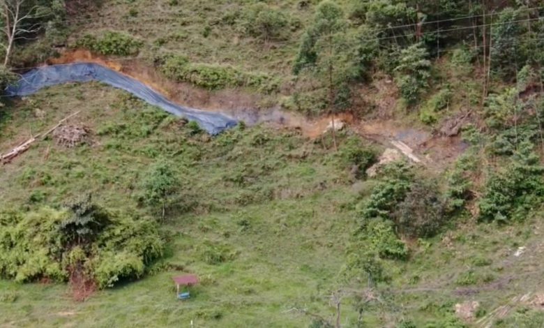 Así está la montaña en la variante a Caldas. Captura de Pantalla.
