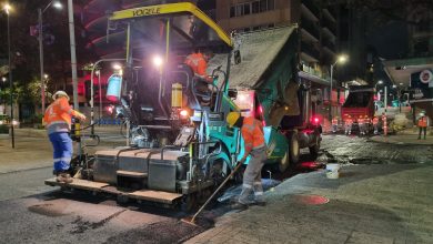 Avanzan los trabajos de mantenimiento vial en Medellín. Foto/ Alcaldía