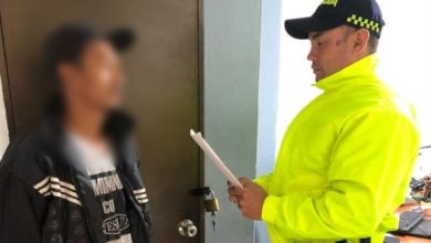 Alias “Seba”, capturado por el hurto a institución educativa rural en San Rafael, Antioquia. Foto/Policía