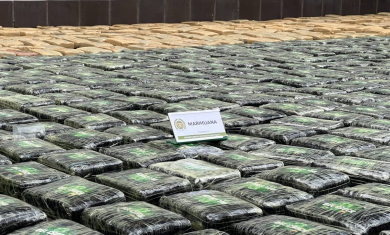 Más de una tonelada de marihuana incautada por la Policía. Foto/ Policía Antioquia