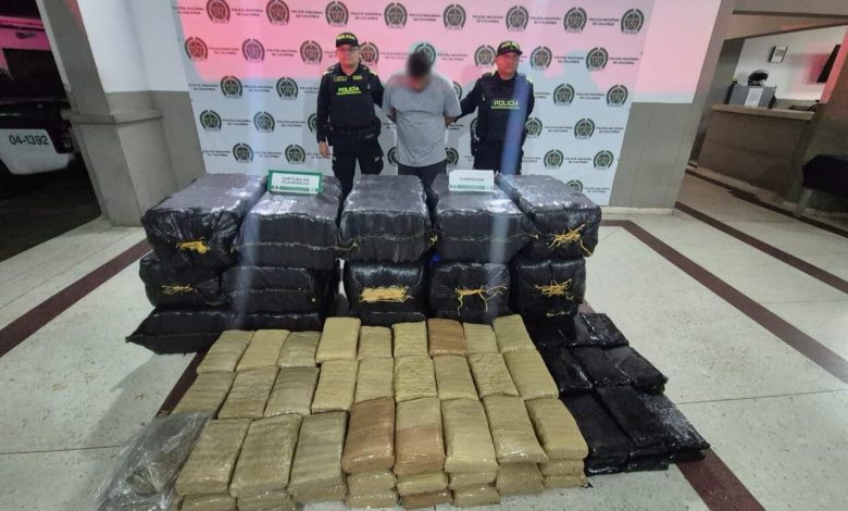 La incautación se dio en el municipio de Bello. Foto/ Policía