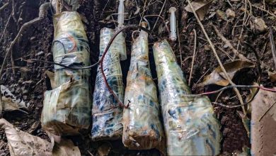 MInas encontradas en zona rural de Ituango. Foto/ Cuarta Brigada