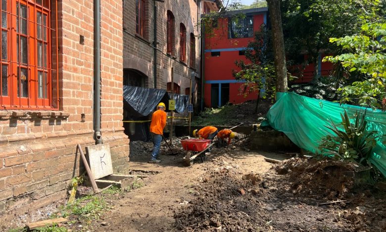 Comenzaron las obras en la Normal Superior de Medellín. Foto/Alcaldía