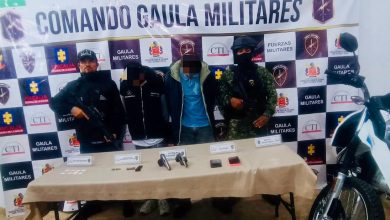 Presuntos extorsionistas del Clan del Golfo. Foto/ Cuarta Brigada