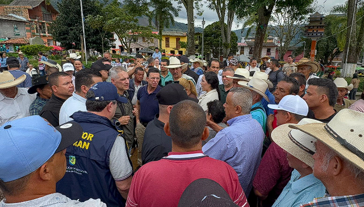 Visita del Gobernador de Antioquia a Pueblorrico. Foto/Dagran
