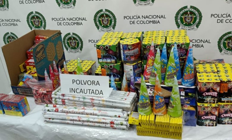 Incautación de pólvora ilegal