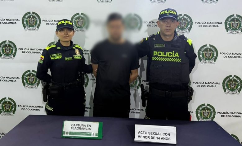 El capturado se encuentra en proceso de judicialización . Foto/ Policía