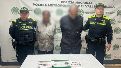 Capturados por hurto en La América. Foto/ Policía