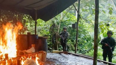 Laboratorio del Clan del Golfo. Foto/ Ejército