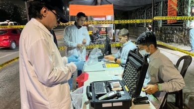 Operativos de alcoholemia en Bello. Foto/