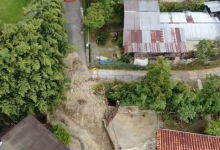 Doce vivienda quedaron afectada tras desboramiento de la Quebrada La Bermeja.