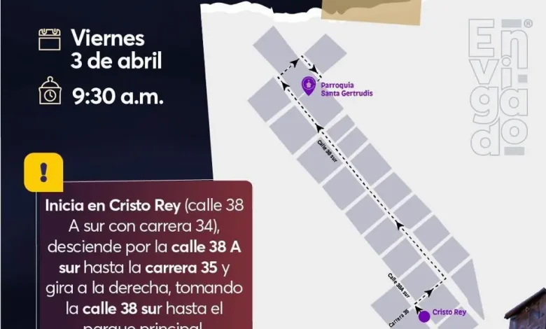 Desde las 9:30 a.m. inician los cierres viales en Envigado