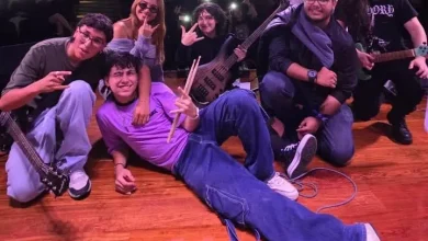 “El bajo sí se escucha”, una banda de rock juvenil . Foto/ Alcaldía