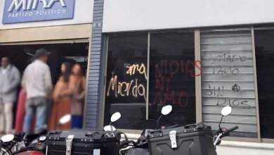 Partido MIRA denunció ataque vandálico contra su sede en Bogotá tras anunciar apoyo a Paloma Valencia. Foto/Captura de pantalla