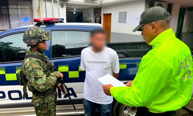 Capturado presunto jefe criminal relacionado con el asesinato de un concejal en Antioquia. Foto/Policía