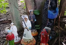 Senador denuncia posible acto de brujería dejado en ingreso a su vivienda.