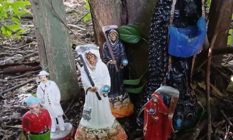 Senador denuncia posible acto de brujería dejado en ingreso a su vivienda.
