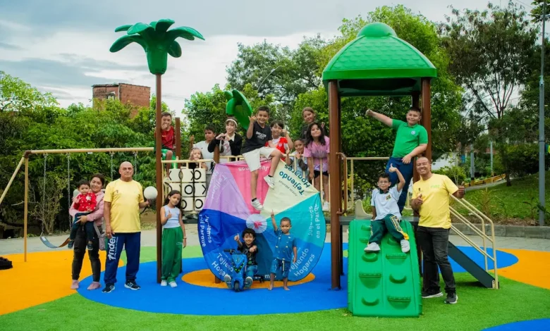 Los parques están listos para recibir a los más pequeños en Medellín Foto/ Despacho de la Primera Dama