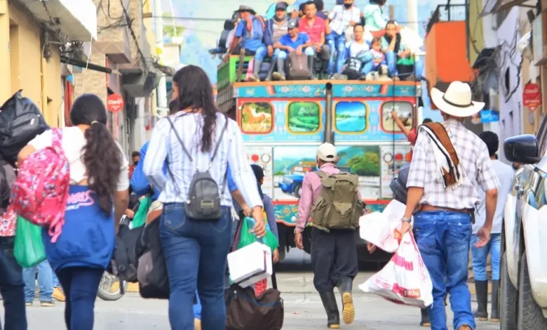 Archivo del desplazamiento que se vivió en el año 2021. Foto/ UdeA