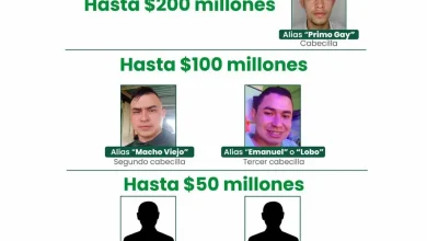 Ellos son los más buscados en Antioquia. Foto/Gobernación
