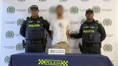 Capturado en flagrancia. Foto/ Policía