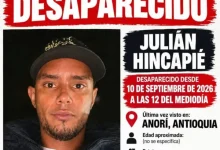 Julián Hincapíe, comunicador desaparecido en Anorí