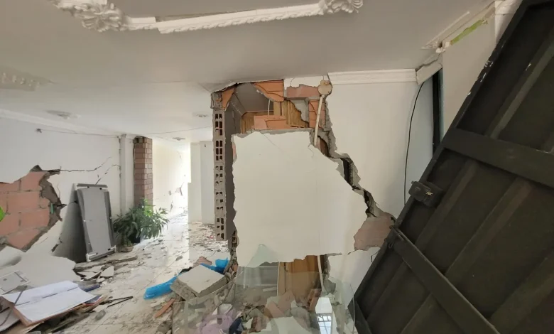 Viviendas afectadas por el sismo