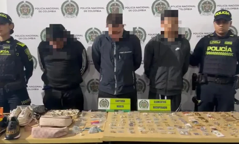 Capturados por hurto Foto/ Policía