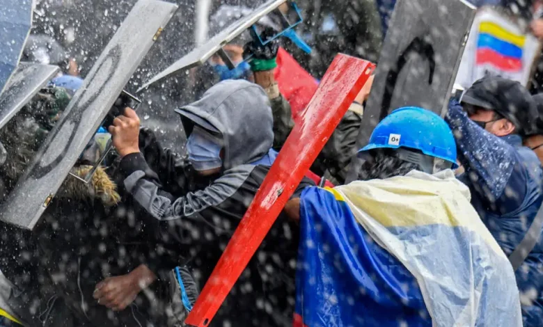 Protesta social en Colombia. Foto/ France 24